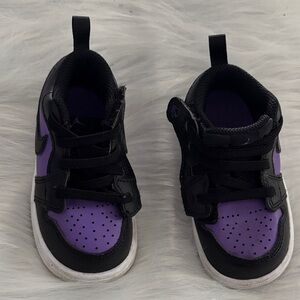 Kids Black and Purple Sneakers